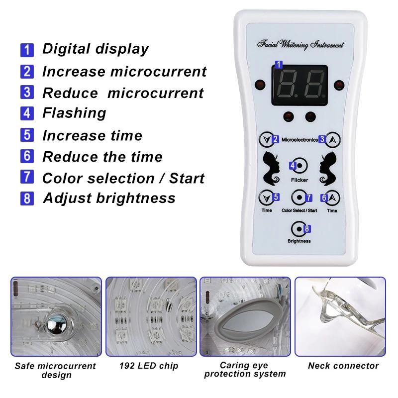 Led Face and Neck Mask Beauty Electric Face Mask for Woman Man 7 Colors Light LED Mask Facial Skin Care Repair Skin Whitening Led Face and Neck Mask Beauty Electric Face Mask for Woman Man 7 Colors Light LED Mask Facial Skin Care Repair Skin Whitening