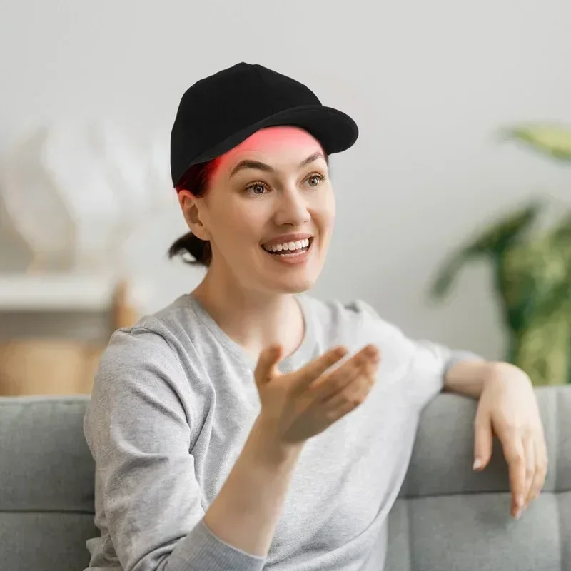 New 96Pcs Infrared LEDs 660nm&850nm Red Light Therapy Hair Growth Cap for Hair Regrowth Anti Hair Loss Relax Scalp Hair Care Hat