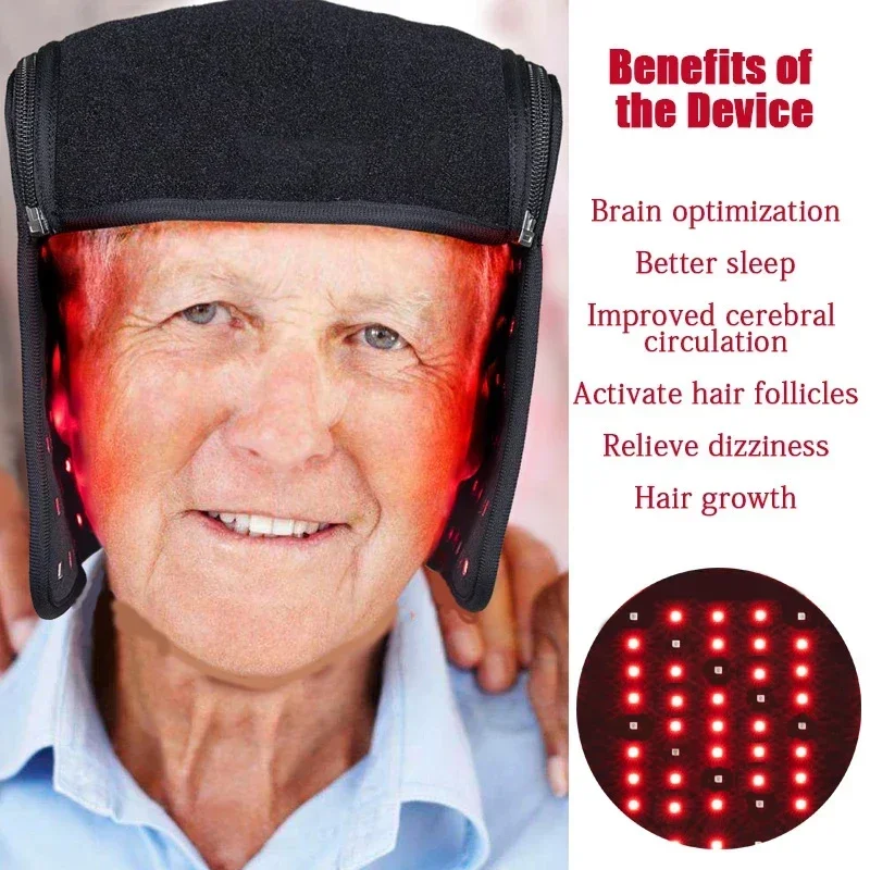 LED Red Light Therapy Hat For Hair Growth 215 Bead Lights Anti Hair Loss LED 650nm Light Treatment Laser Helmet For Hair Growth
