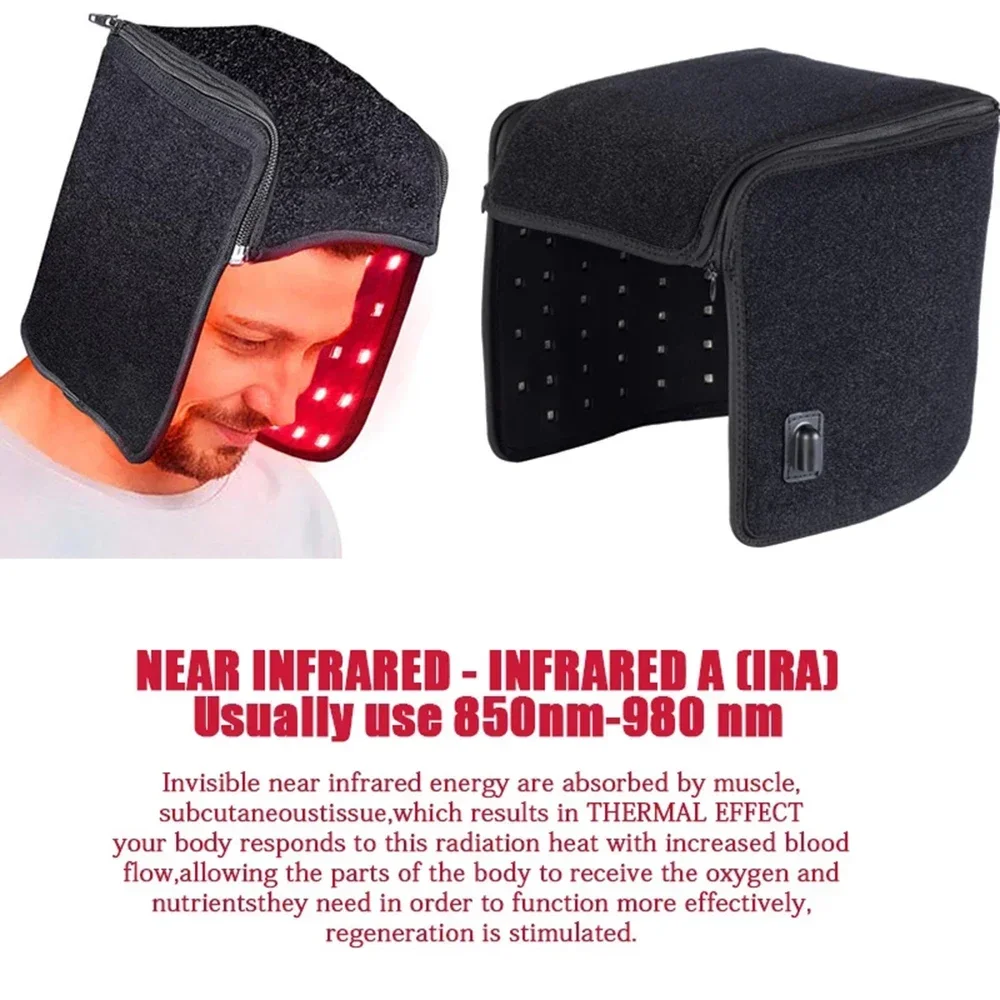 LED Red Light Therapy Hat For Hair Growth 215 Bead Lights Anti Hair Loss LED 650nm Light Treatment Laser Helmet For Hair Growth